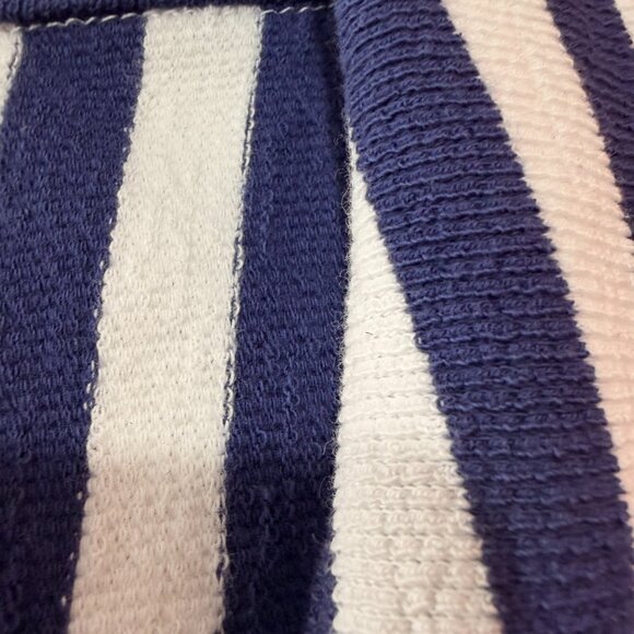 Textured camp-collar sweater-tee in stripe Medium NWT - Picture 4 of 5